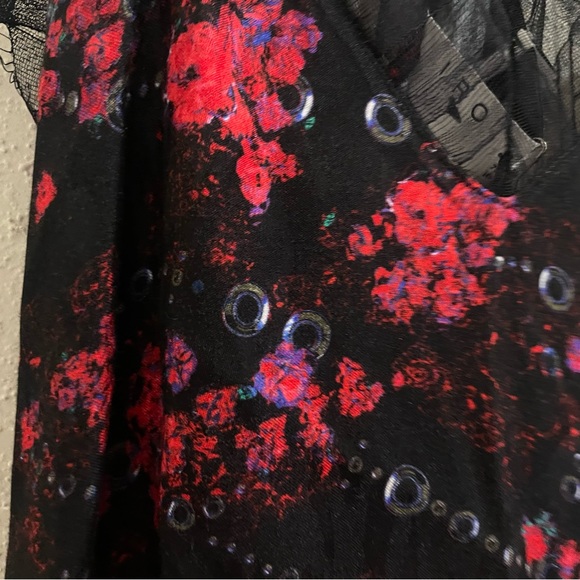 Iro Paris Dasher Lace Trim Floral Bubble Racerback Tank Top - Size 34 - Picture 5 of 12